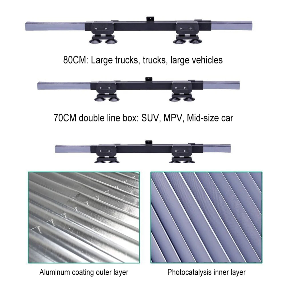Retractable Car Window Sunshade — Front & Rear UV Protection
