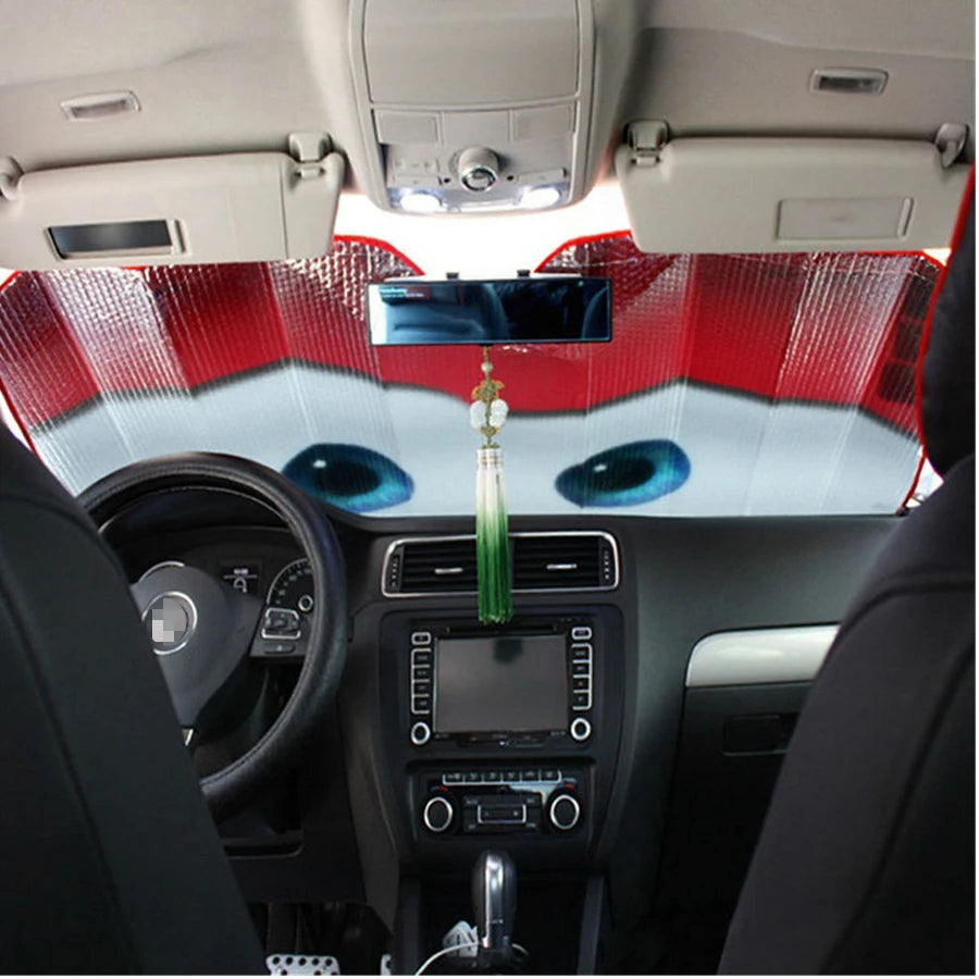 Funny Car Windshield Sunshade - UV Protection, 6 Colors