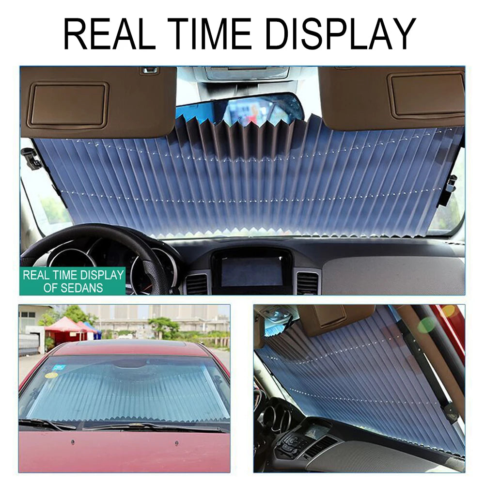 Retractable Car Window Sunshade — Front & Rear UV Protection