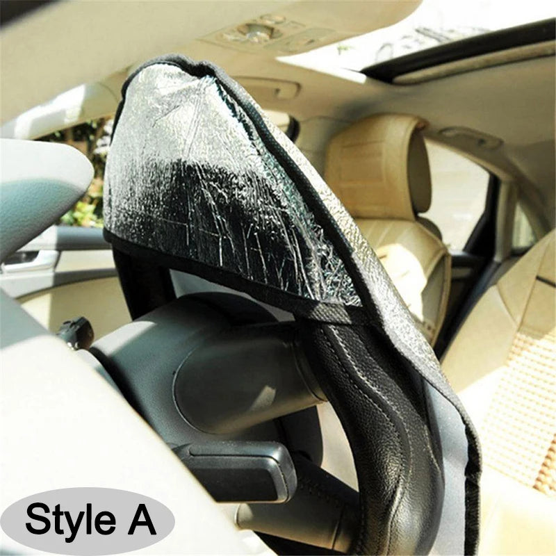 Steering Wheel Sun Shade Cover - Foldable UV Protection