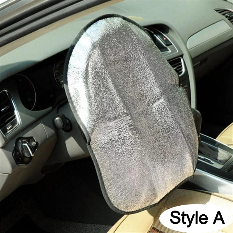 Steering Wheel Sun Shade Cover - Foldable UV Protection