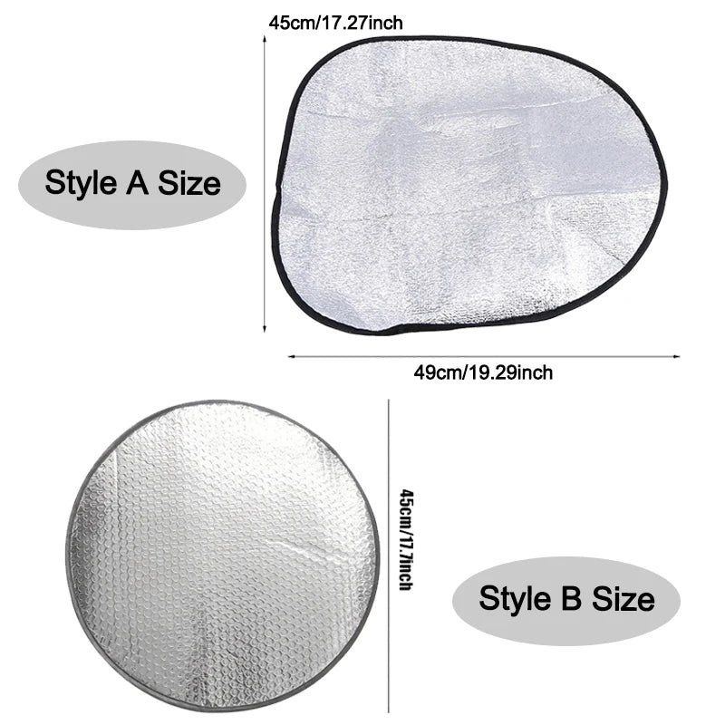 Steering Wheel Sun Shade Cover - Foldable UV Protection